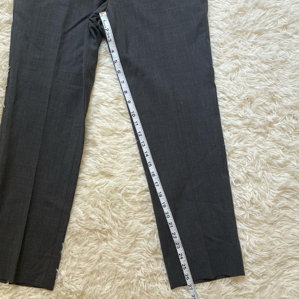 Y2K Prep Black wool dress pants with thin vertical pinstripes, size 30S - Picture 4 of 6